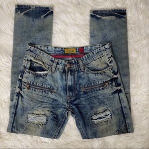 Makobi moto ripped jeans